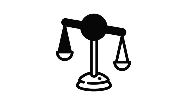 Money balance icon animation outline best object on white background