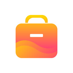 Briefcase for carry agreement or money icon vector