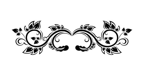 Vintage Baroque Victorian frame border corner monogram floral ornament leaf scroll engraved retro flower pattern