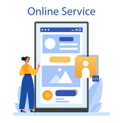 Content filling online service or platform. Making responsive