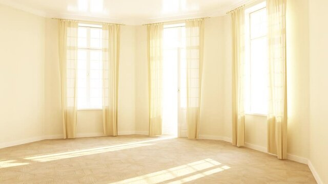 Computer rendered photo realistic empty room