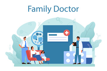 Family doctor concept. Healthcare, modern medicine treatment