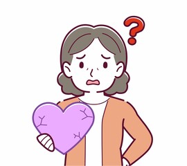 手にハートを持った人