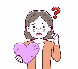 手にハートを持った人