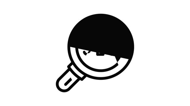 Seo magnify glass icon animation outline best object on white background