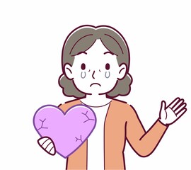 手にハートを持った人