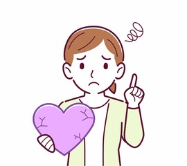 手にハートを持った人