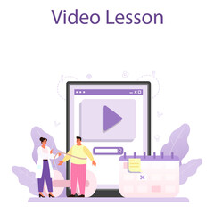 Nutritionist online service or platform. Nutrition therapy with healthy food