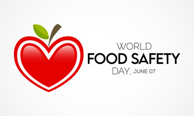 World Food Safety Day (WFSD) celebrated on 7 June every year, aims to draw attention and inspire action to help prevent, detect and manage foodborne risks. Vector illustration.