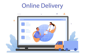 Raw material supply online service or platform. Suppliers, B2B idea,