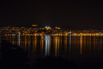 Fototapeta na wymiar night view of the city of Sibenik 
