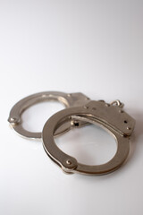 Handcuffs on white background isolate