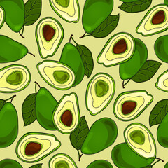 Fresh avocado pattern