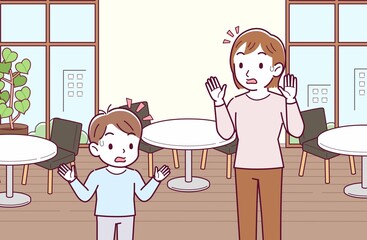 母と男の子二人で