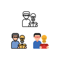 Product Manager Creative Idea Product Icon, Logo, and illustration
