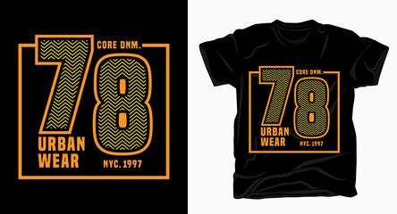 78 urban wear typography design for t shirt