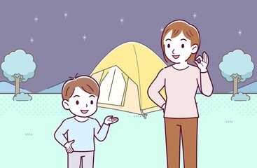 母と男の子二人で