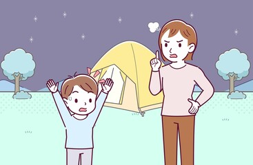 母と男の子二人で