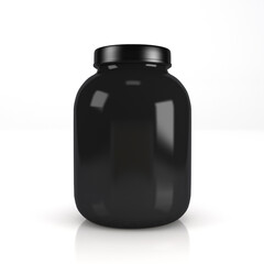 Sport supplement jar. 3d illustration isolated on white background