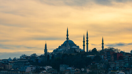 Plakat Suleymaniye Mosque in Istanbul.
