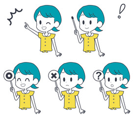 女の子　ポインター　セット