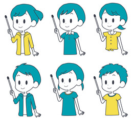 男の子　女の子　ポインター　セット