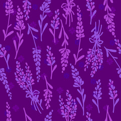 seamless dark pattern with lavender