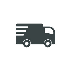 simple icon of a delivery truck