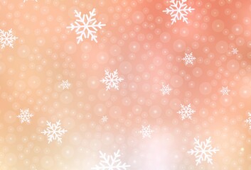 Light Orange vector backdrop in holiday style.