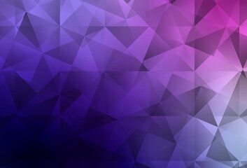 Light Purple, Pink vector shining triangular background.