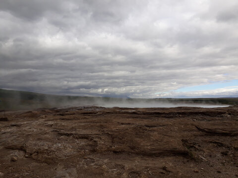 The Great Geysir In Iceland