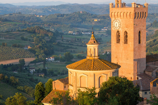 Prato del Duomo and countryside around San Miniato, Tuscany