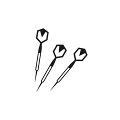 the darts icon. vector simple illustration.