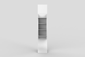 Display stand, retail display stand for product , display stands isolated on white background. 3d illustration