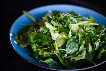 mix of fresh lettuce close up