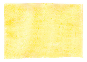 Cover yellow irregular watercolor surface with paper texture