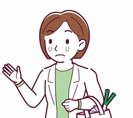 Young woman in a lab coat