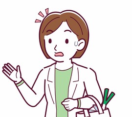 Young woman in a lab coat