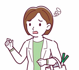 Young woman in a lab coat