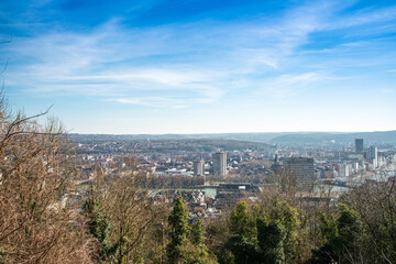 Obraz premium Street view of downtown in Liege city, Belgium