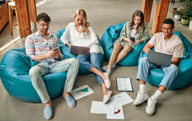 Group of people working in office