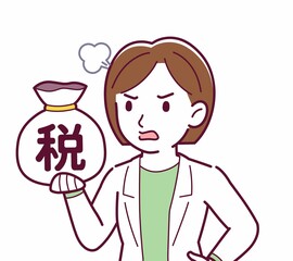 Young woman in a lab coat