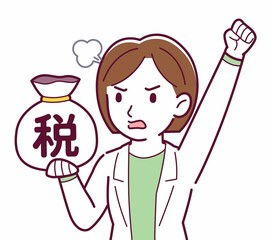 Young woman in a lab coat