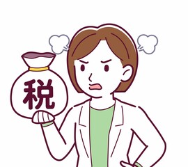 Young woman in a lab coat