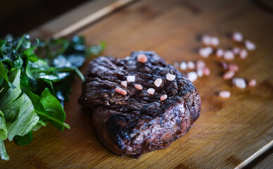 delicious beed steak on the grill