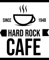Vintage Typography Hard Rock Cafe