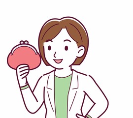 Young woman in a lab coat