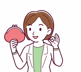 Young woman in a lab coat