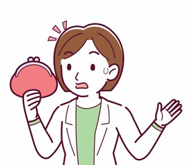 Young woman in a lab coat