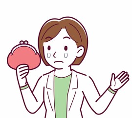 Young woman in a lab coat